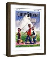 "Going Fishing," Country Gentleman Cover, May 1, 1926-William Meade Prince-Framed Giclee Print