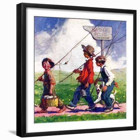 "Going Fishing,"May 1, 1926-William Meade Prince-Framed Giclee Print