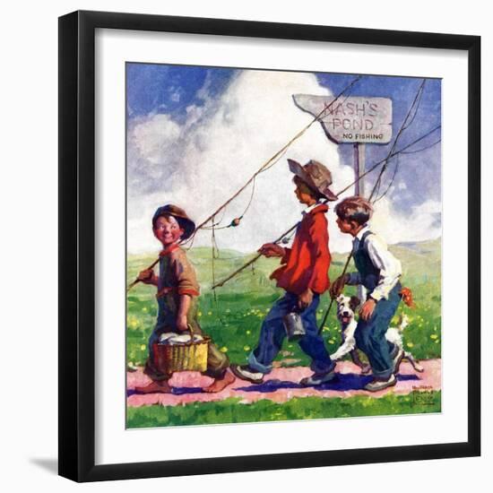 "Going Fishing,"May 1, 1926-William Meade Prince-Framed Giclee Print