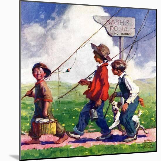 "Going Fishing,"May 1, 1926-William Meade Prince-Mounted Giclee Print