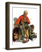 "Going Fishing,"May 3, 1930-J.F. Kernan-Framed Giclee Print