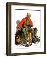 "Going Fishing,"May 3, 1930-J.F. Kernan-Framed Giclee Print