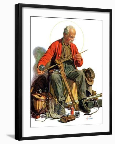 "Going Fishing,"May 3, 1930-J.F. Kernan-Framed Giclee Print