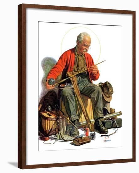 "Going Fishing,"May 3, 1930-J.F. Kernan-Framed Giclee Print