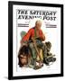 "Going Fishing," Saturday Evening Post Cover, May 3, 1930-J.F. Kernan-Framed Giclee Print