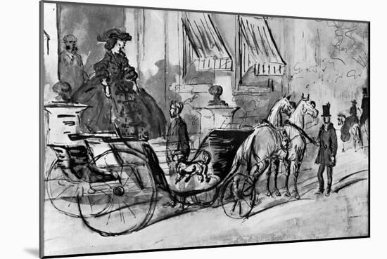 Going for a Drive, 19th Century-Constantin Guys-Mounted Giclee Print