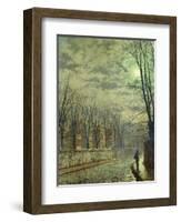 Going Home by Moonlight-John Atkinson Grimshaw-Framed Premium Giclee Print