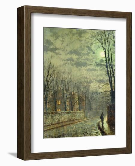 Going Home by Moonlight-John Atkinson Grimshaw-Framed Premium Giclee Print