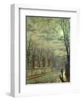 Going Home by Moonlight-John Atkinson Grimshaw-Framed Premium Giclee Print