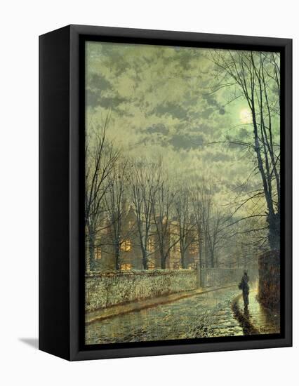 Going Home by Moonlight-John Atkinson Grimshaw-Framed Stretched Canvas