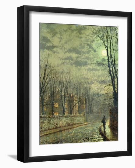 Going Home by Moonlight-John Atkinson Grimshaw-Framed Giclee Print