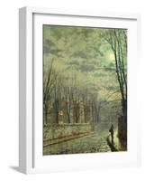 Going Home by Moonlight-John Atkinson Grimshaw-Framed Giclee Print