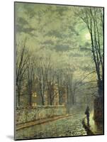 Going Home by Moonlight-John Atkinson Grimshaw-Mounted Giclee Print