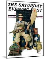 "Going Home from Camp," Saturday Evening Post Cover, August 11, 1928-Lawrence Toney-Mounted Giclee Print