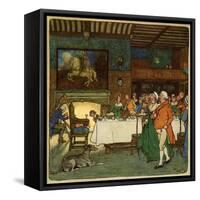 Going in to Dinner-Cecil Aldin-Framed Stretched Canvas