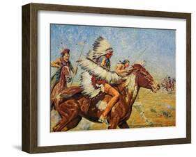 Going into Action-Charles Shreyvogel-Framed Art Print