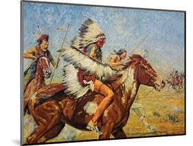 Going into Action-Charles Shreyvogel-Mounted Art Print