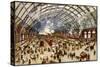 Going North for the Holidays from St. Pancras Station Midland Railway-null-Stretched Canvas