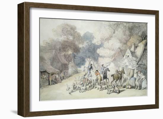 Going Out in the Morning, a Scene in Windsor Forest, C.1801-Thomas Rowlandson-Framed Giclee Print