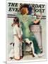 "Going Out" Saturday Evening Post Cover, October 21,1933-Norman Rockwell-Mounted Premium Giclee Print