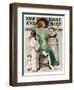 "Going Out" Saturday Evening Post Cover, October 21,1933-Norman Rockwell-Framed Giclee Print