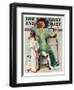 "Going Out" Saturday Evening Post Cover, October 21,1933-Norman Rockwell-Framed Giclee Print