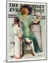 "Going Out" Saturday Evening Post Cover, October 21,1933-Norman Rockwell-Mounted Giclee Print