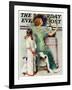 "Going Out" Saturday Evening Post Cover, October 21,1933-Norman Rockwell-Framed Giclee Print