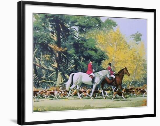 Going out with the Hounds-Frank Wootton-Framed Limited Edition