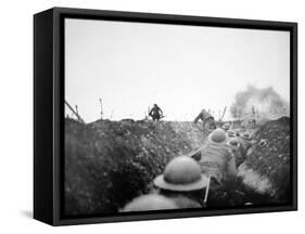 'Going over the Top', 24th March 1917-English Photographer-Framed Stretched Canvas
