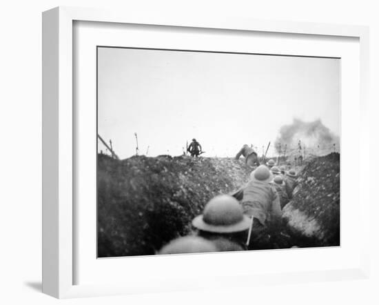 'Going over the Top', 24th March 1917-English Photographer-Framed Premium Photographic Print