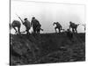 Going Over the Top, Soldiers Climbing over Trench on First Day of Battle of Somme, July 1, 1916-null-Stretched Canvas