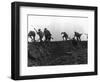Going Over the Top, Soldiers Climbing over Trench on First Day of Battle of Somme, July 1, 1916-null-Framed Giclee Print