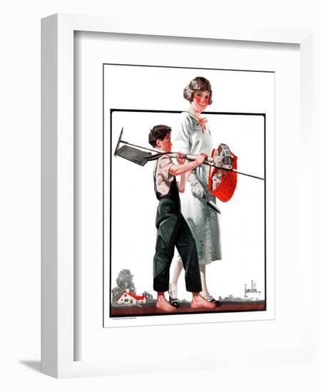 "Going Planting,"March 17, 1923-F. Lowenheim-Framed Giclee Print