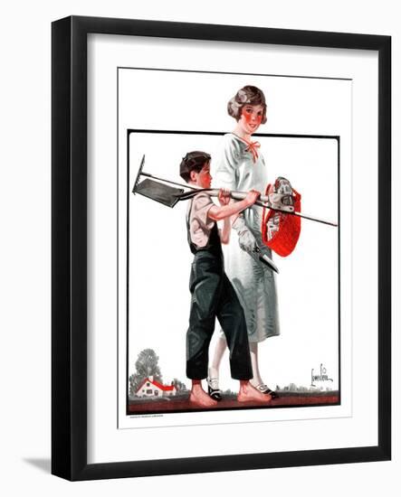 "Going Planting,"March 17, 1923-F. Lowenheim-Framed Giclee Print