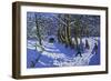 Going sledging,Calke Abbey, 2021 (oil on canvas)-Andrew Macara-Framed Giclee Print