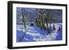 Going sledging,Calke Abbey, 2021 (oil on canvas)-Andrew Macara-Framed Giclee Print