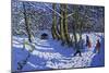 Going sledging,Calke Abbey, 2021 (oil on canvas)-Andrew Macara-Mounted Giclee Print