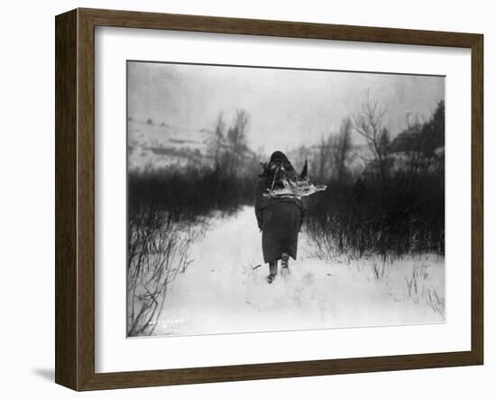 Going to Camp - Apsaroke-Edward S. Curtis-Framed Giclee Print