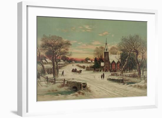 Going to Church, Christmas Eve-J. Hoover & Son-Framed Art Print