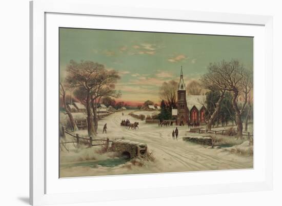 Going to Church, Christmas Eve-J. Hoover & Son-Framed Premium Giclee Print