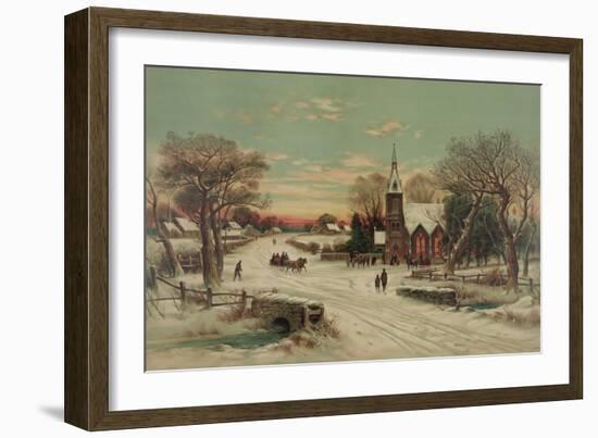 Going to Church, Christmas Eve-J. Hoover & Son-Framed Art Print