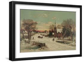 Going to Church, Christmas Eve-J. Hoover & Son-Framed Art Print