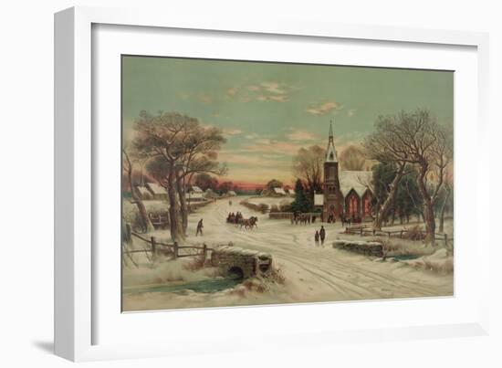 Going to Church, Christmas Eve-J. Hoover & Son-Framed Art Print