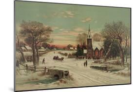 Going to Church, Christmas Eve-J. Hoover & Son-Mounted Art Print