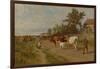 Going to Market, 1895 (Oil on Canvas)-Charles Collins-Framed Giclee Print