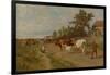 Going to Market, 1895 (Oil on Canvas)-Charles Collins-Framed Giclee Print