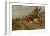 Going to Market, 1895 (Oil on Canvas)-Charles Collins-Framed Giclee Print