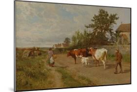 Going to Market, 1895 (Oil on Canvas)-Charles Collins-Mounted Giclee Print
