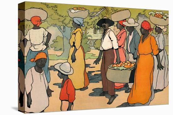 'Going to Market', 1912-Charles Robinson-Stretched Canvas